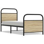 vidaXL Cadre de lit sans matelas 80x200cm chêne sonoma bois ingénierie