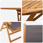 vidaXL Ensemble de salle à manger de jardin 5 pièces en bois d'acacia anthracite