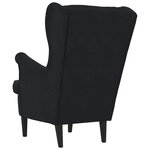 vidaXL Fauteuil Noir 71 x 92 x 91 cm Velours