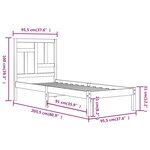 vidaXL Cadre de lit bois de pin massif 90x200 cm