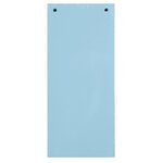 Paquet 100 Fiches Intercalaires Horizontales Unies Perforées - 105x240mm - Bleu Clair - X 12 - Exacompta