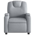 vidaXL Fauteuil inclinable en tissu gris clair
