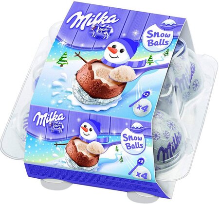 Milka Snow Balls Lait 4 boules