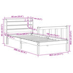 vidaXL Cadre de lit avec tête de lit sans matelas cire marron 75x190cm
