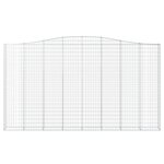 vidaXL Paniers à gabions arqués 5 Pièces 400x30x220/240 cm Fer galvanisé