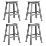 vidaXL Ensemble de bar de jardin 4 Pièces Gris clair HDPE