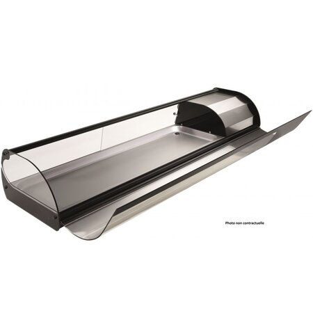 Vitrine réfrigérée série standard cuve plane -1085 à 2140 mm - sayl - blanc - 2140 mm