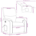 vidaXL Fauteuil de massage inclinable électrique gris similicuir