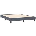 vidaXL Sommier à lattes de lit et matelas et LED gris foncé 140x210cm velours