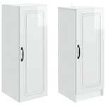 vidaXL Ensemble de Meubles 2 Pièces Blanc brillant Bois d'ingénierie
