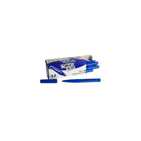 Boîte de 12 feutres de coloriage KIDS VISACOLOR XL Pte large Bloquée Bleu BIC