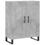vidaXL Buffet haut Gris béton 69 5x34x180 cm Bois d'ingénierie