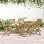 vidaXL Chaises de jardin pliantes lot de 6 54 5x58x90 cm bois d'acacia