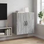 vidaXL Armoire Murale 59 x 31 x 60 cm Bois d'ingénierie Sonoma gris