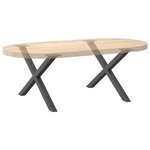 vidaXL Pieds de table basse en forme de X  2 pièces  anthracite  70 x (42-43) cm  acier