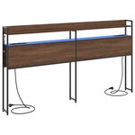 vidaXL Tête de lit de rangement Chêne marron 200 cm Bois d'ingénierie