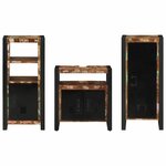 vidaXL Ensemble de mobilier de salle de bain avec étagère 3 Pièces