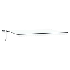 vidaXL Auvent Rétractable Blanc 600 ×350 cm tissu