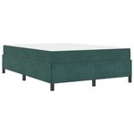 vidaXL Cadre de lit avec matelas Vert foncé 140 x 190 cm tissu