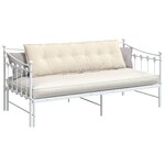 vidaXL Coussin de Dos Crème 160 x 50 cm Tissu en velours côtelé