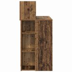 vidaXL Bureau avec rangement Bois Ancien 90 x 48 x 101 5 cm