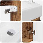 vidaXL Meuble de salle de bain avec robinet Bois ancien