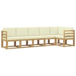 vidaXL Ensemble de canapés d'extérieur 6 pc Blanc et crème Polyester