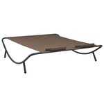 vidaXL Chaise longue d'extérieur Tissu Marron