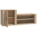 vidaXL Armoire à chaussures Chêne sonoma 130x35x54cm Bois d'ingénierie