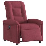 vidaXL Fauteuil inclinable électrique Rouge bordeaux Tissu