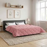 vidaXL Duvet d'été simple Matelassé Rose 240 x 260 cm