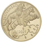 Pièce de monnaie 5 euro Slovaquie 2021 – Loup