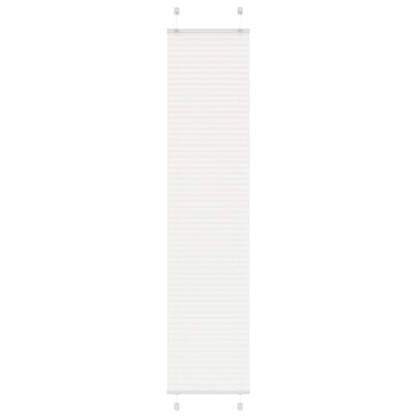 vidaXL Store plissé blanc 40x200 cm largeur du tissu 39 4 cm polyester