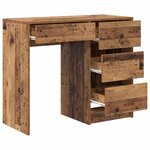 vidaXL Bureau Bois ancien 90 x 37 5 x 75 cm Bois d'ingénierie
