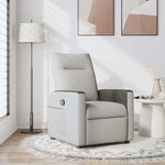 vidaXL Fauteuil inclinable gris nuage tissu