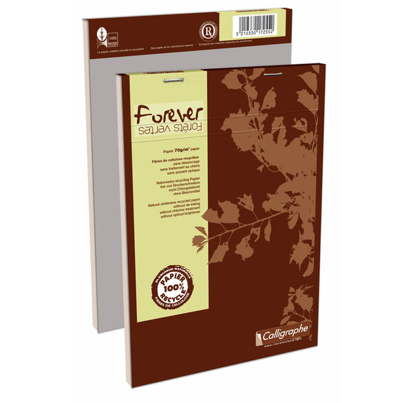 FOREVER Calligraphe  Bloc agrafes en tête 14 8x21cm - 200p - 70g CALLIGRAPHE