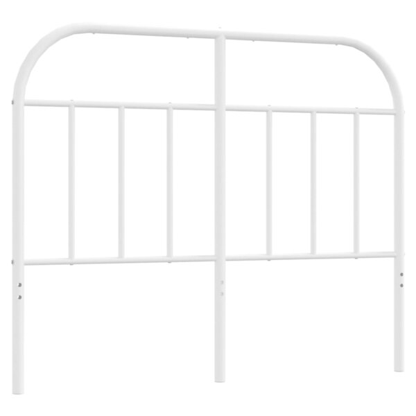 vidaXL Tête de lit de remplacement métal blanc 120 cm