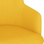 vidaXL Chaises pivotantes à manger lot de 2 jaune moutarde tissu