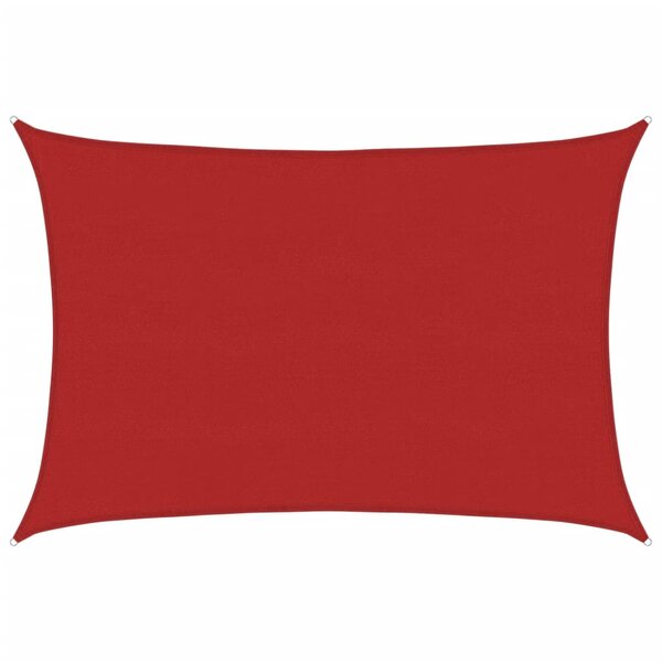 vidaXL Voile d'ombrage 160 g/m² Rouge 5x7 m PEHD