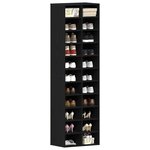 vidaXL Armoire à chaussures chêne noir 54x34x183 cm bois d'ingénierie