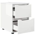 vidaXL Armoire de rangement Blanc brillant 40 x 48 x 57 cm