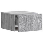vidaXL Table d'appoint murale 2 Pièces Sonoma gris 34 5 x 33 x 20 cm