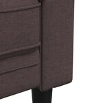 vidaXL Ensemble de canapés 2 Pièces marron foncé tissu