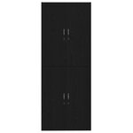vidaXL Armoires 2 pièces en chêne noir 69 5x34x180 cm en bois composite.