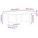 vidaXL Table à manger marron clair bois de chêne massif rectangulaire