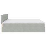 VidaXL Cadre de lit ottoman et matelas gris clair 180x200cm velours