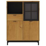 vidaXL Buffet avec porte vitrée FLAM 92x40x122 5 cm bois massif de pin