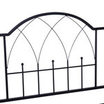 Arche à rosiers banc de jardin 2 places 2 en 1 dim. 115L x 59l x 203H cm métal époxy noir