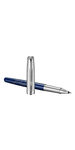 PARKER Sonnet Edition Spéciale stylo roller, Atlas blue silver, attributs palladium, recharge encre noire pointe fine