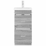 vidaXL Meuble de salle de bain avec évier Sonoma gris